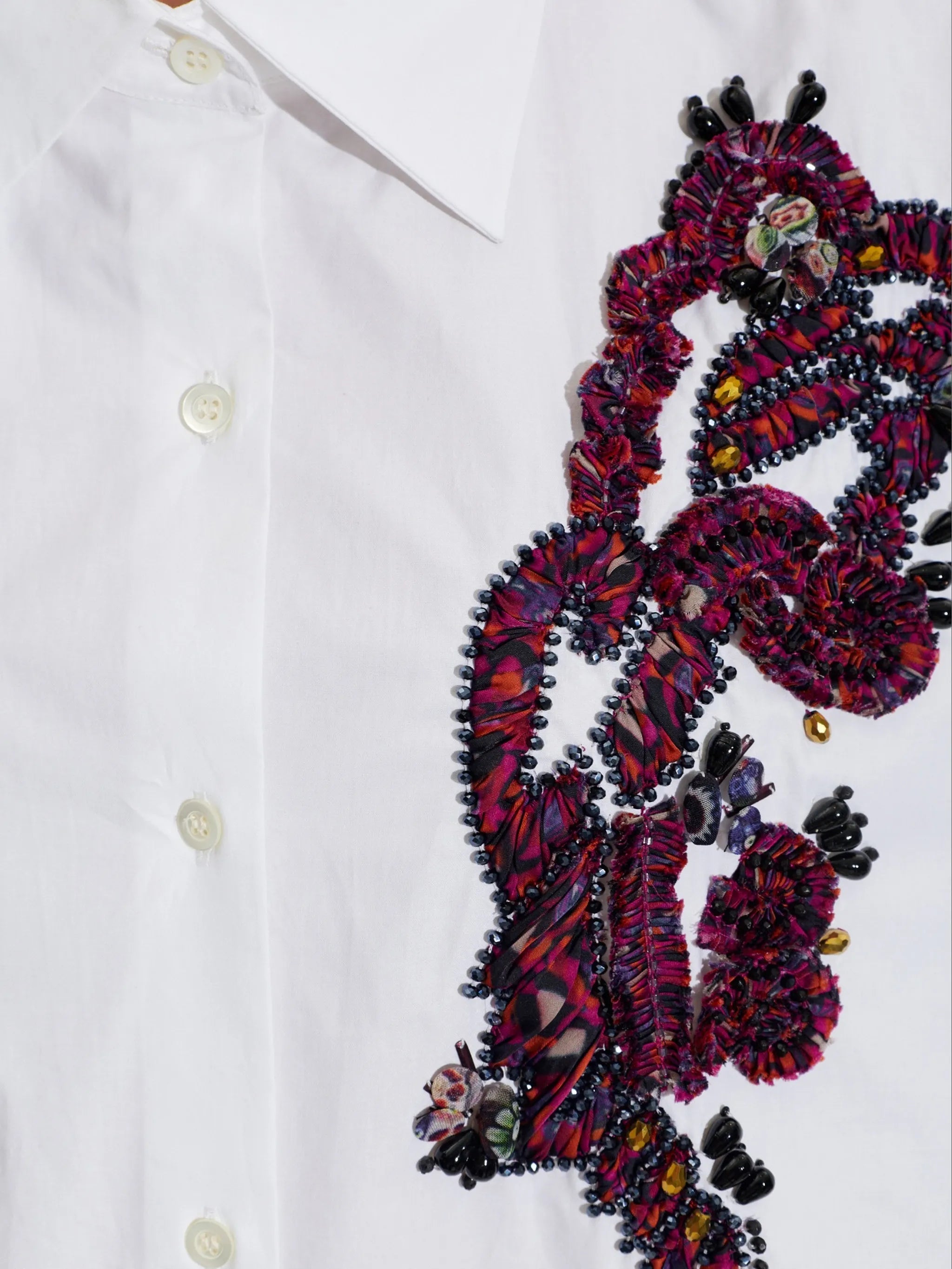 Dries Van Noten Dries Van Noten Bead-embellished Buttoned Shirt, view 2
