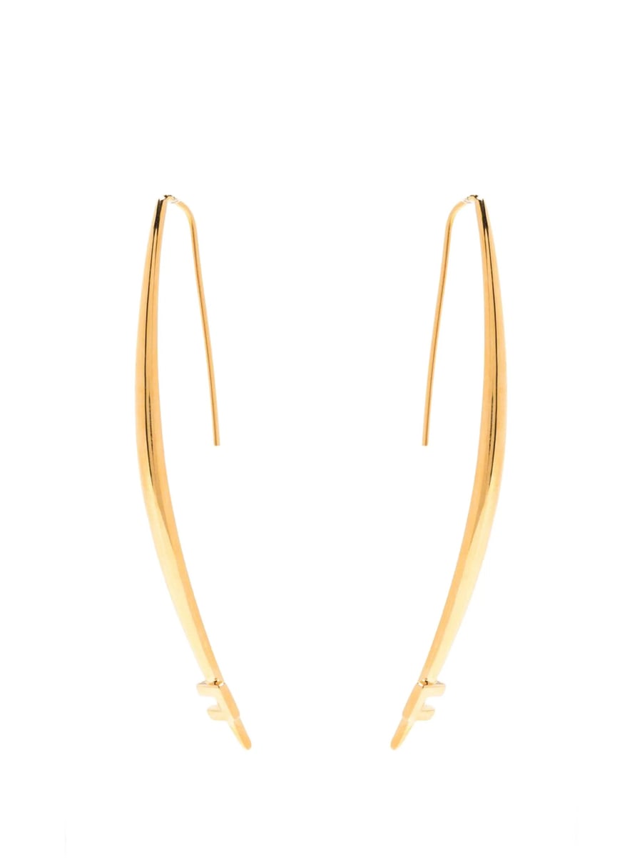 Elisabetta Franchi Elisabetta Franchi Logo-plaque Drop Earrings, view 2