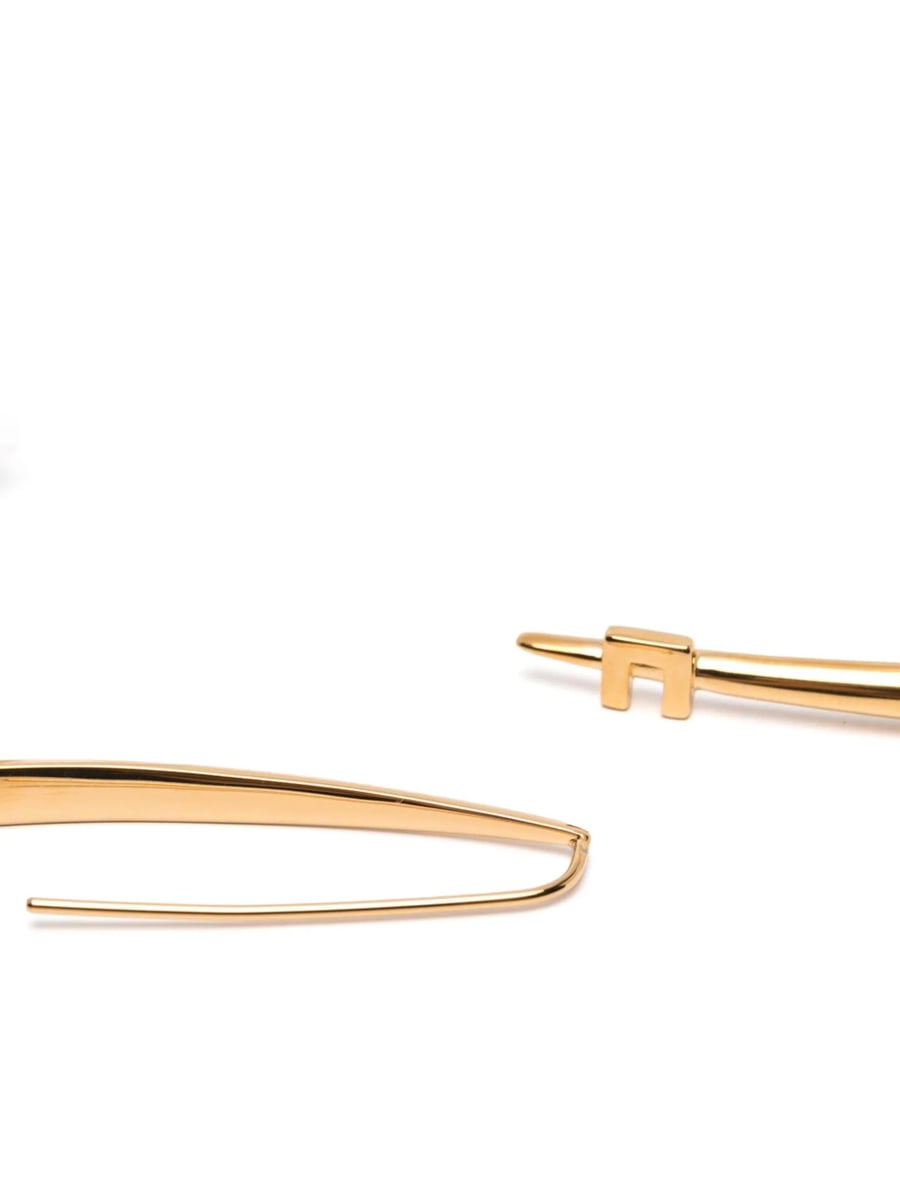 Elisabetta Franchi Elisabetta Franchi Logo-plaque Drop Earrings, view 3