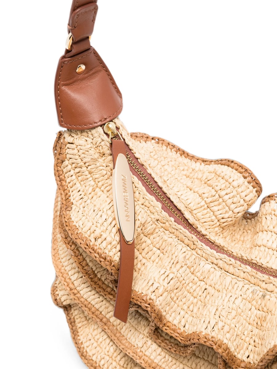Zimmermann Zimmermann Ruffled Woven Shoulder Bag, view 2