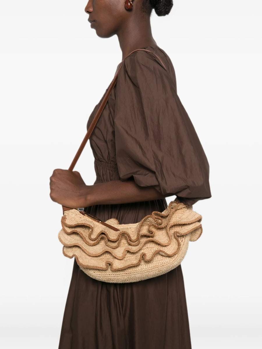 Zimmermann Zimmermann Ruffled Woven Shoulder Bag, view 3