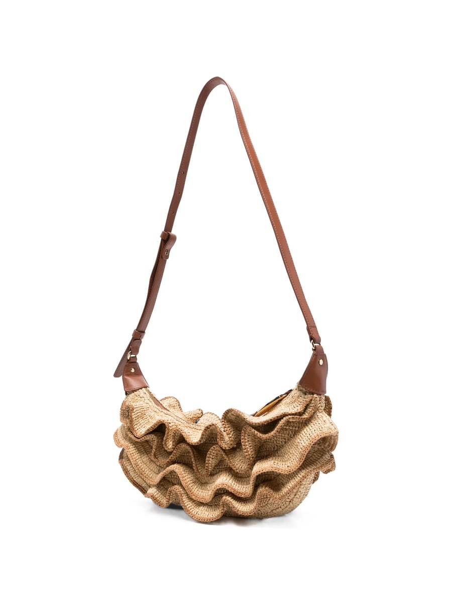 Zimmermann Zimmermann Ruffled Woven Shoulder Bag, view 4