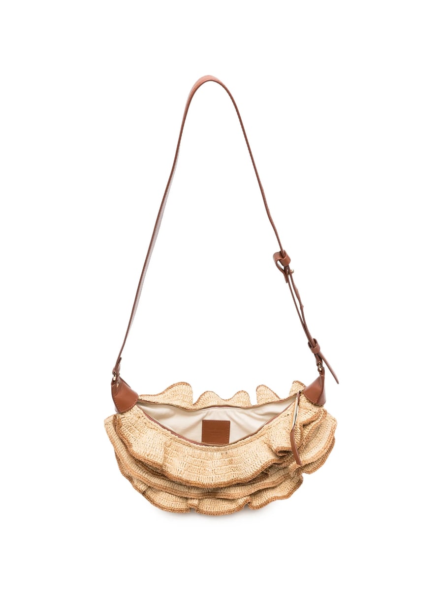 Zimmermann Zimmermann Ruffled Woven Shoulder Bag, view 5