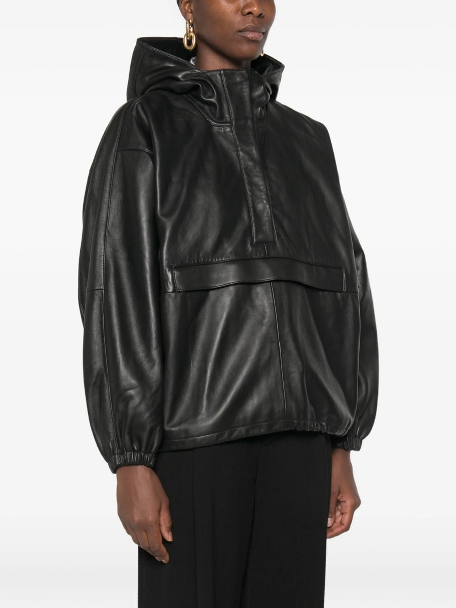 Rohe Rohe Hooded Leather Jacket, view 2