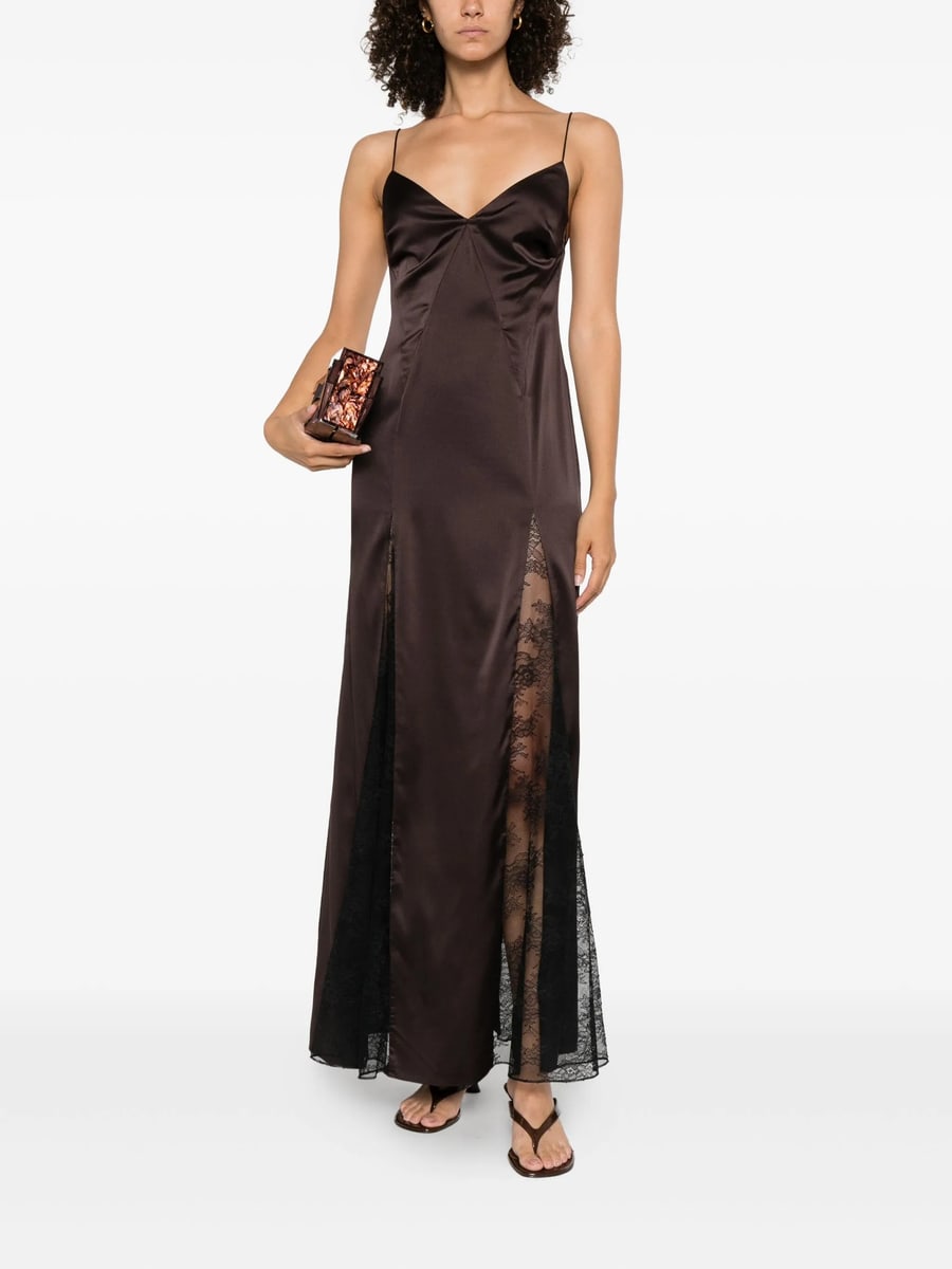 Staud Staud Trinity Lace-insert Maxi Dress, view 4