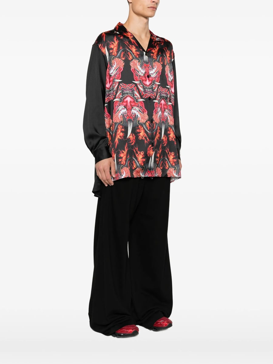 Y-3 Y-3 Graphic-print Button-down Shirt, view 2