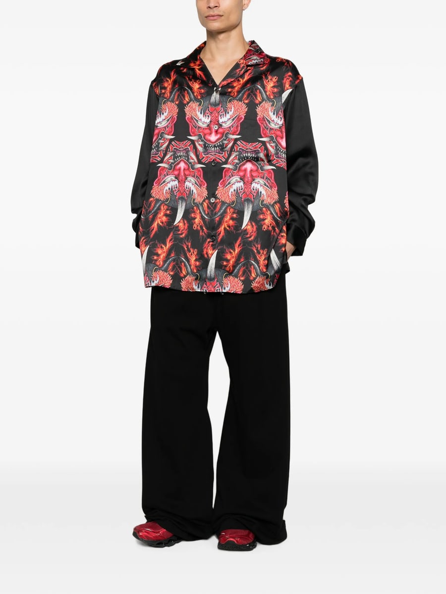 Y-3 Y-3 Graphic-print Button-down Shirt, view 4