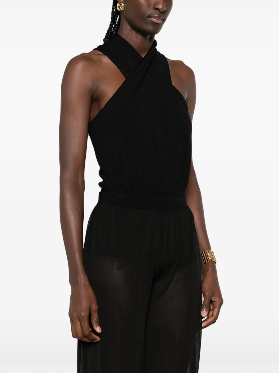 Simkhai Simkhai Crossover Halterneck Bodysuit, view 4