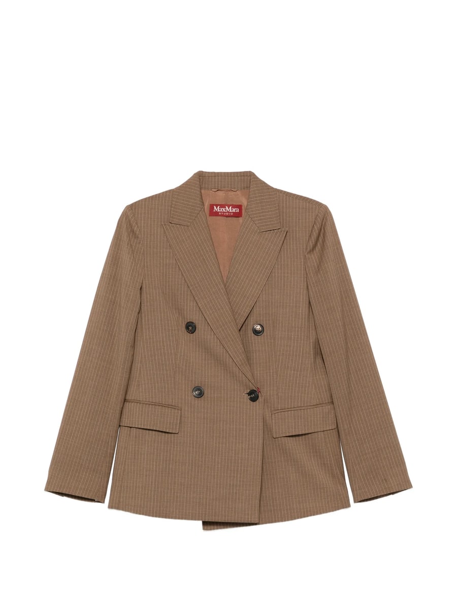 Max Mara Studio Max Mara Studio Pinstripe Double-breasted Blazer