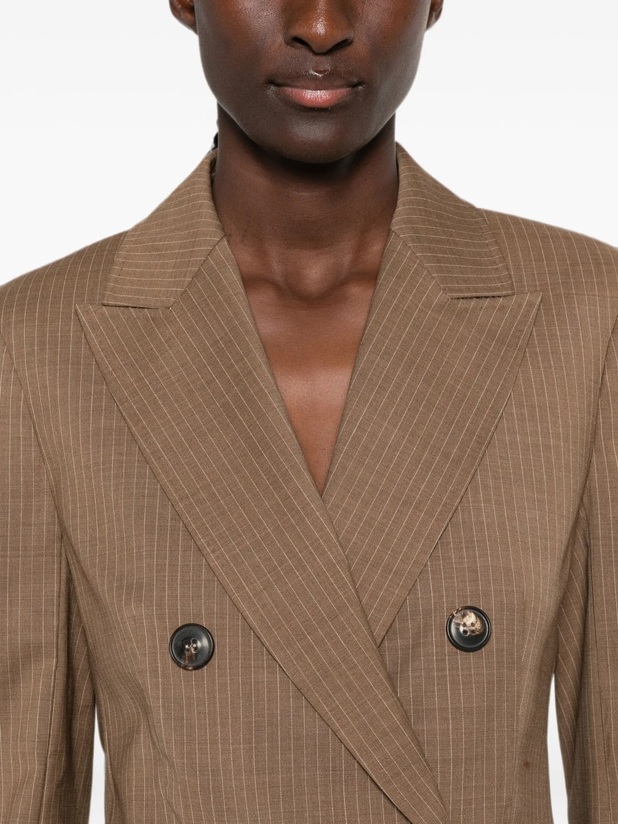 Max Mara Studio Max Mara Studio Pinstripe Double-breasted Blazer, view 4