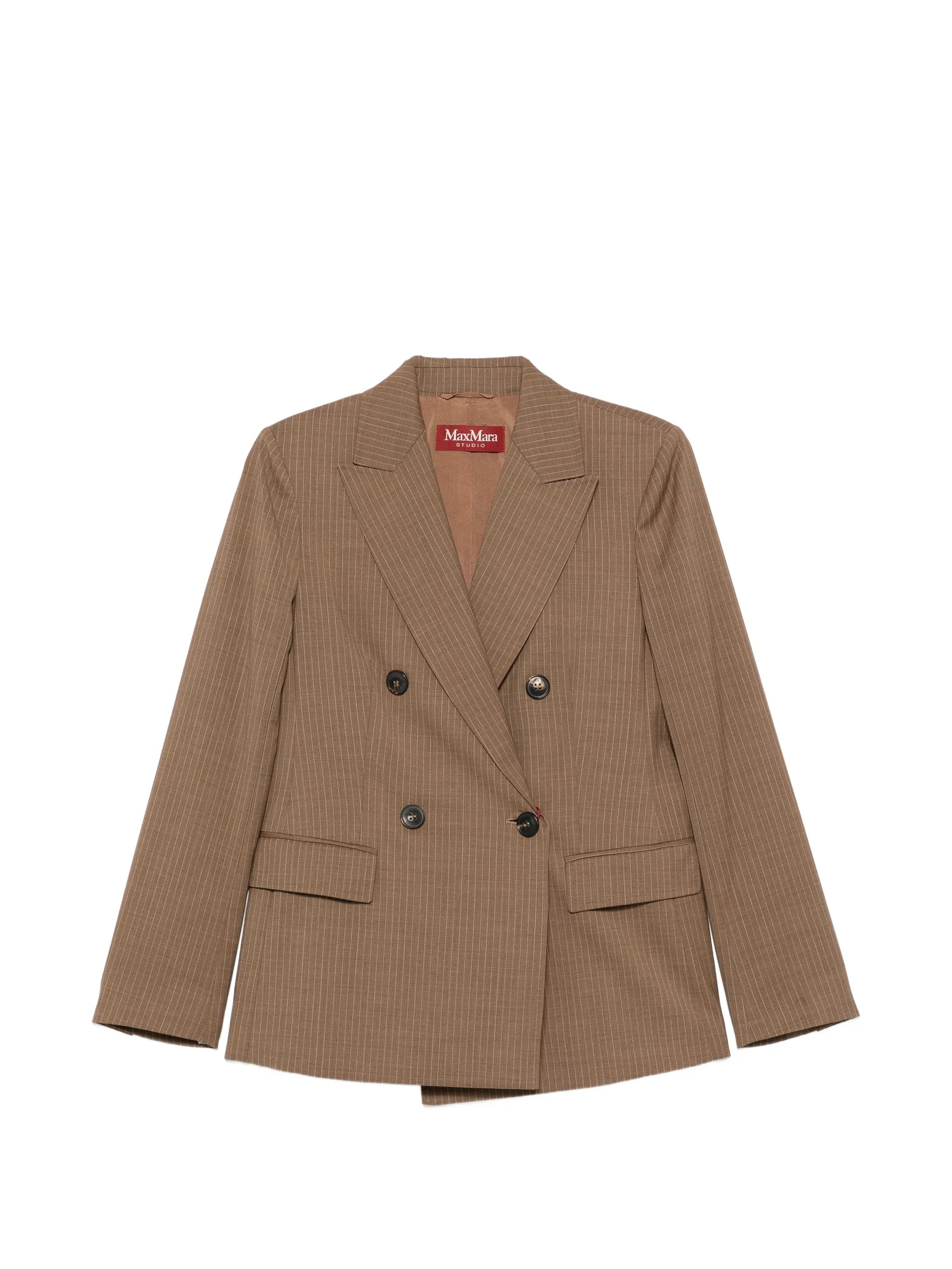 Max Mara Studio Max Mara Studio Pinstripe Double-breasted Blazer