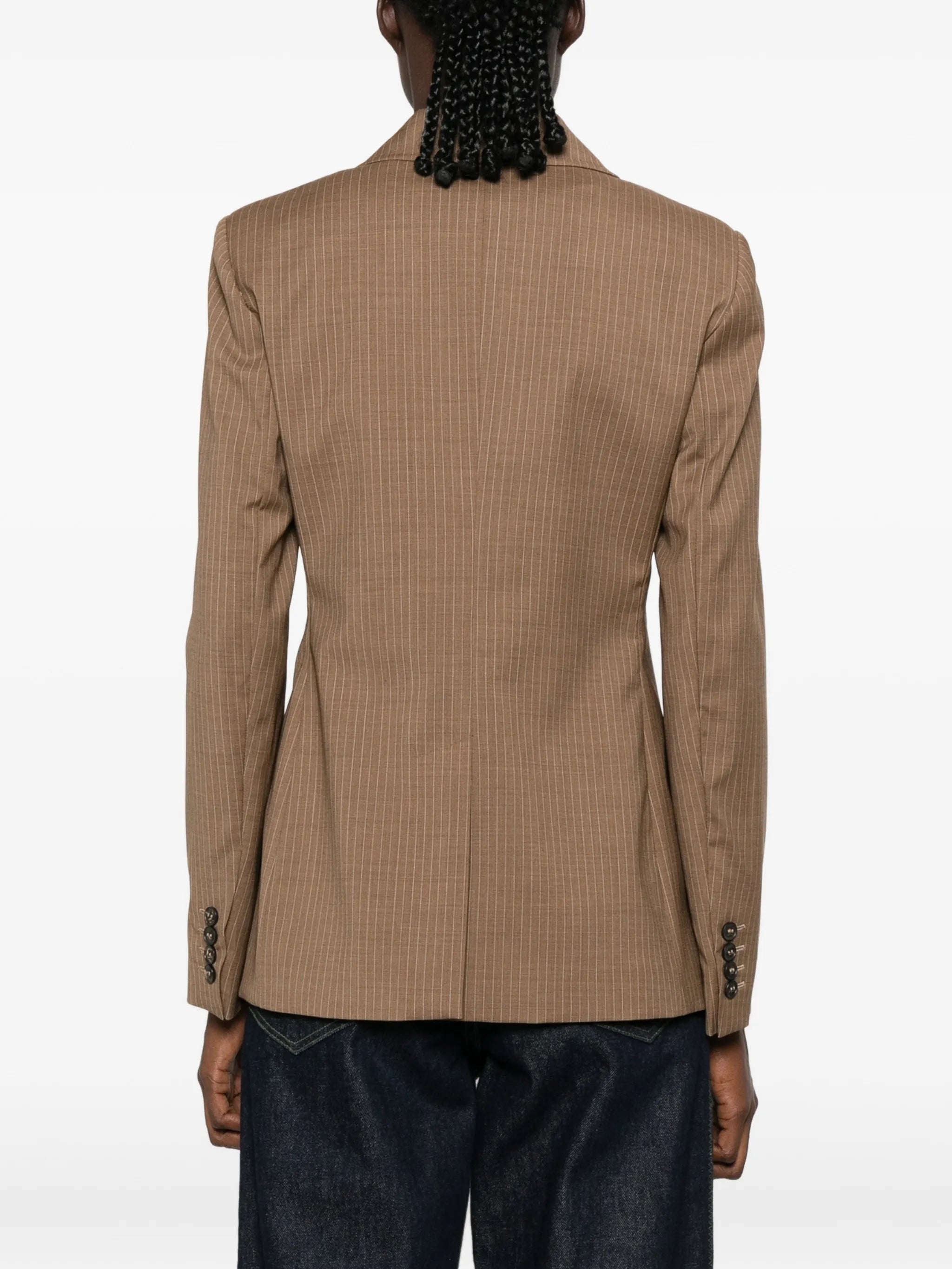 Max Mara Studio Max Mara Studio Pinstripe Double-breasted Blazer, view 2