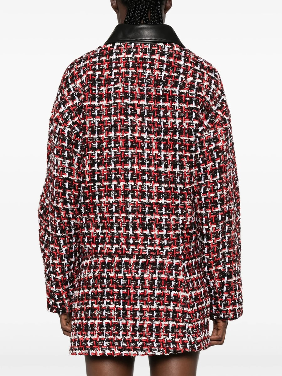 Iro Iro Nuffy Tweed Leather-collar Jacket, view 4