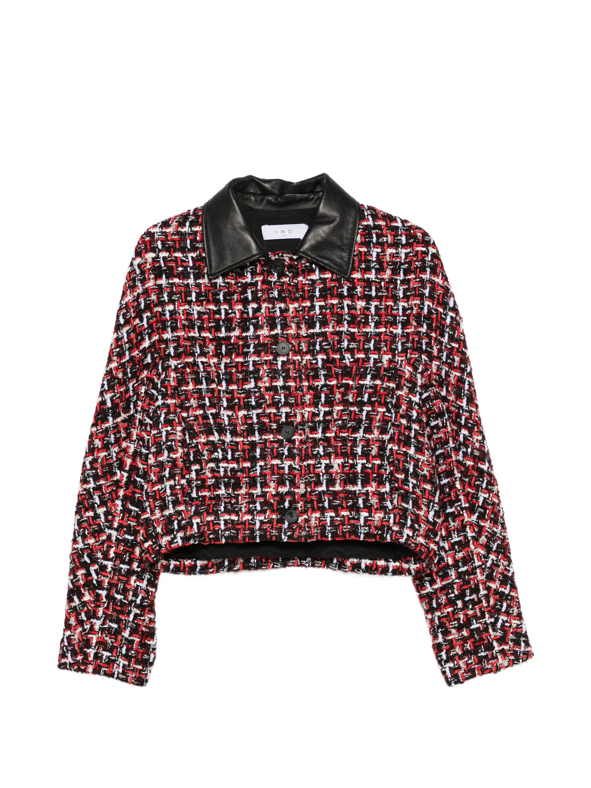 Iro Iro Nuffy Tweed Leather-collar Jacket