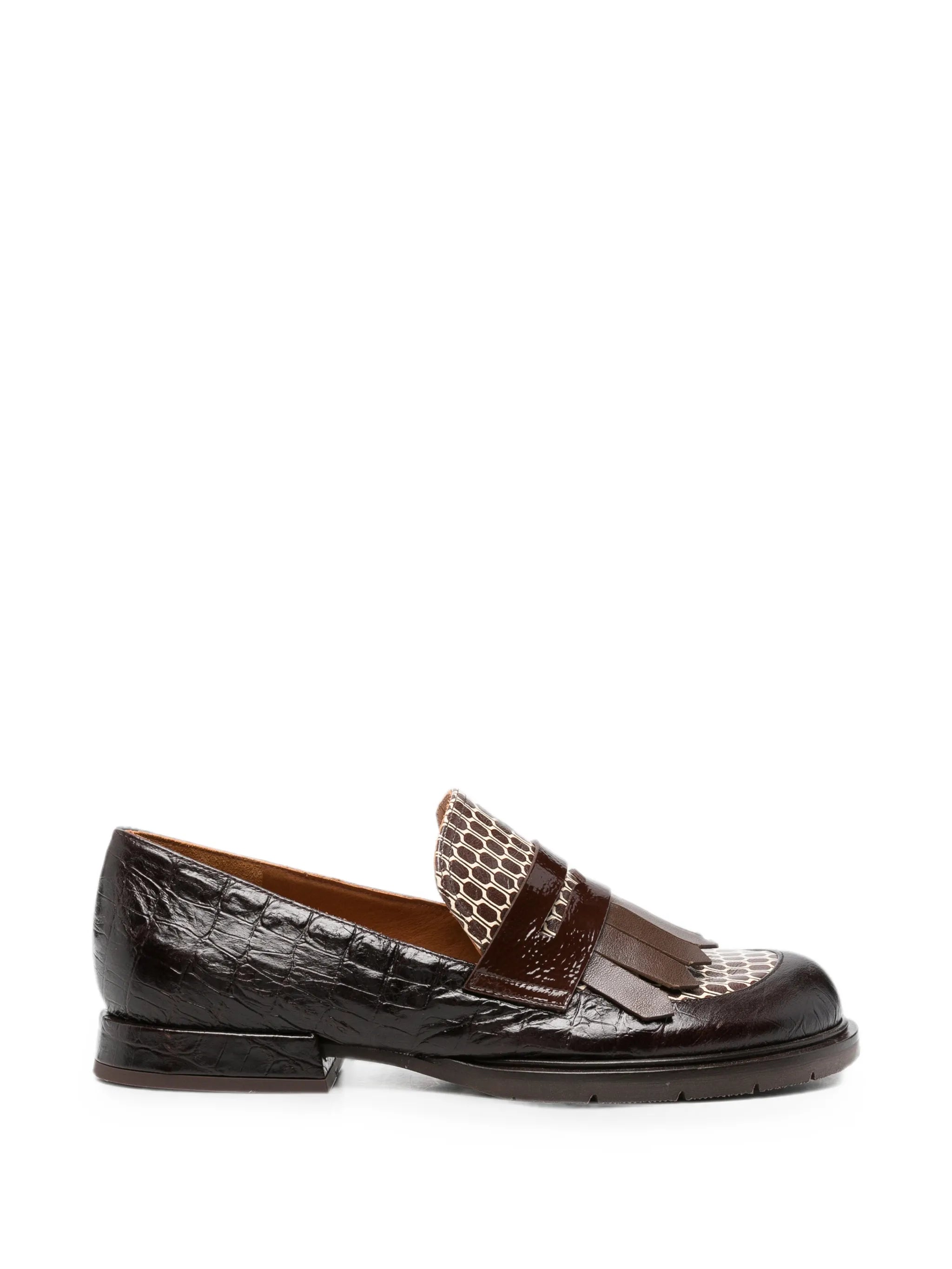 Chie Mihara Chie Mihara Jeluse Croc-effect Fringed Loafers
