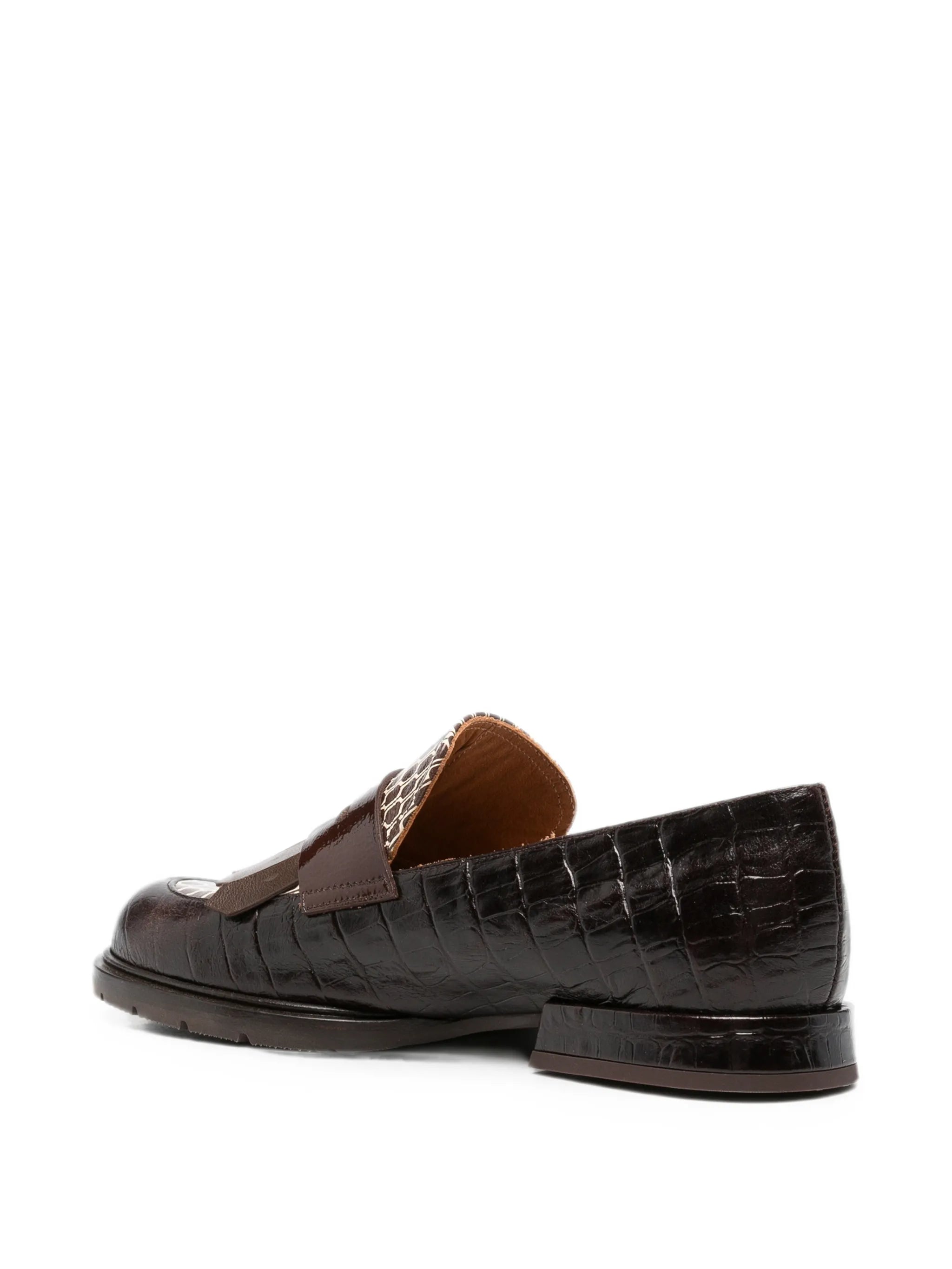 Chie Mihara Chie Mihara Jeluse Croc-effect Fringed Loafers, view 2
