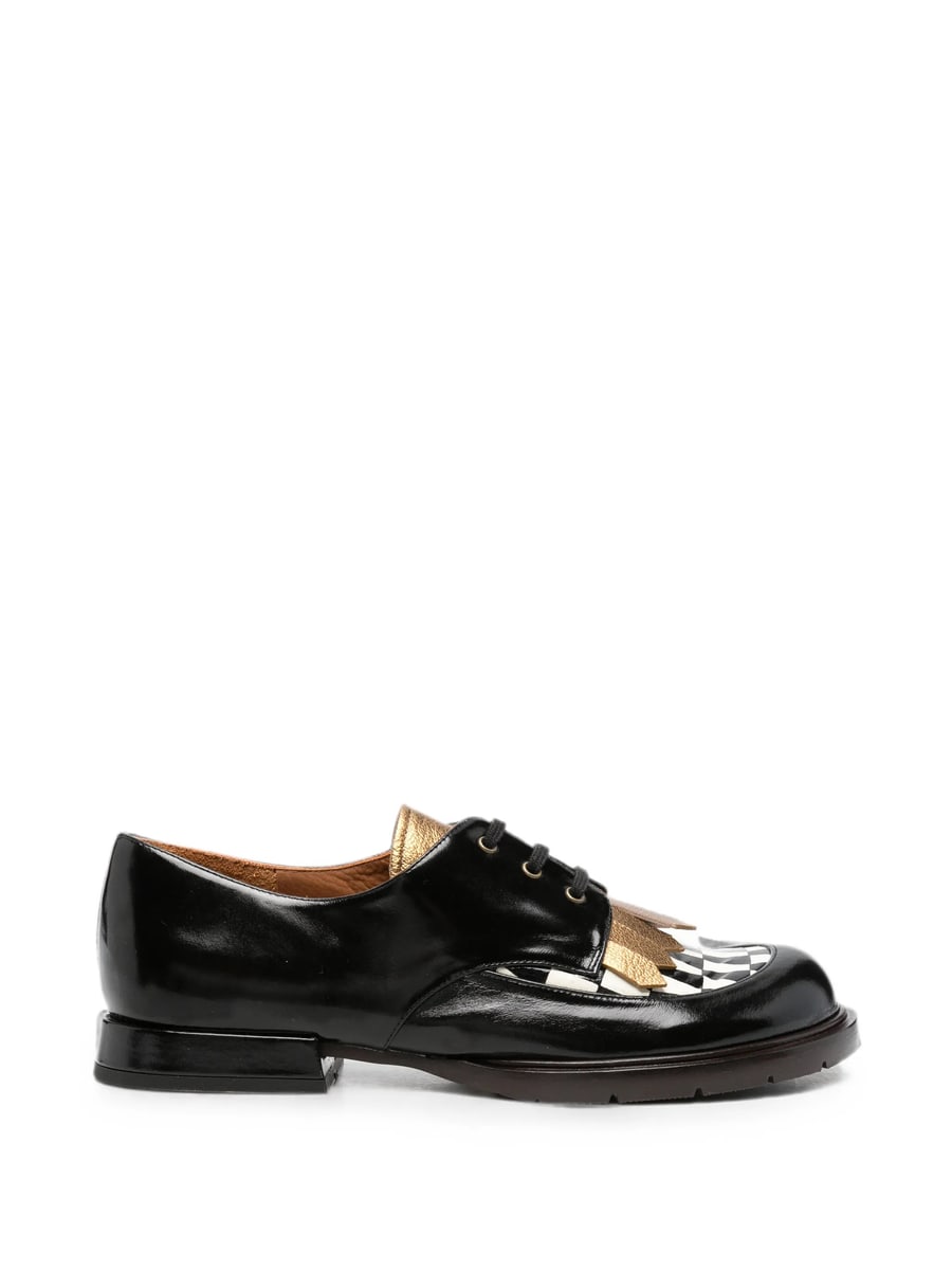 Chie Mihara Chie Mihara Jeripa Fringed Checkered Loafers