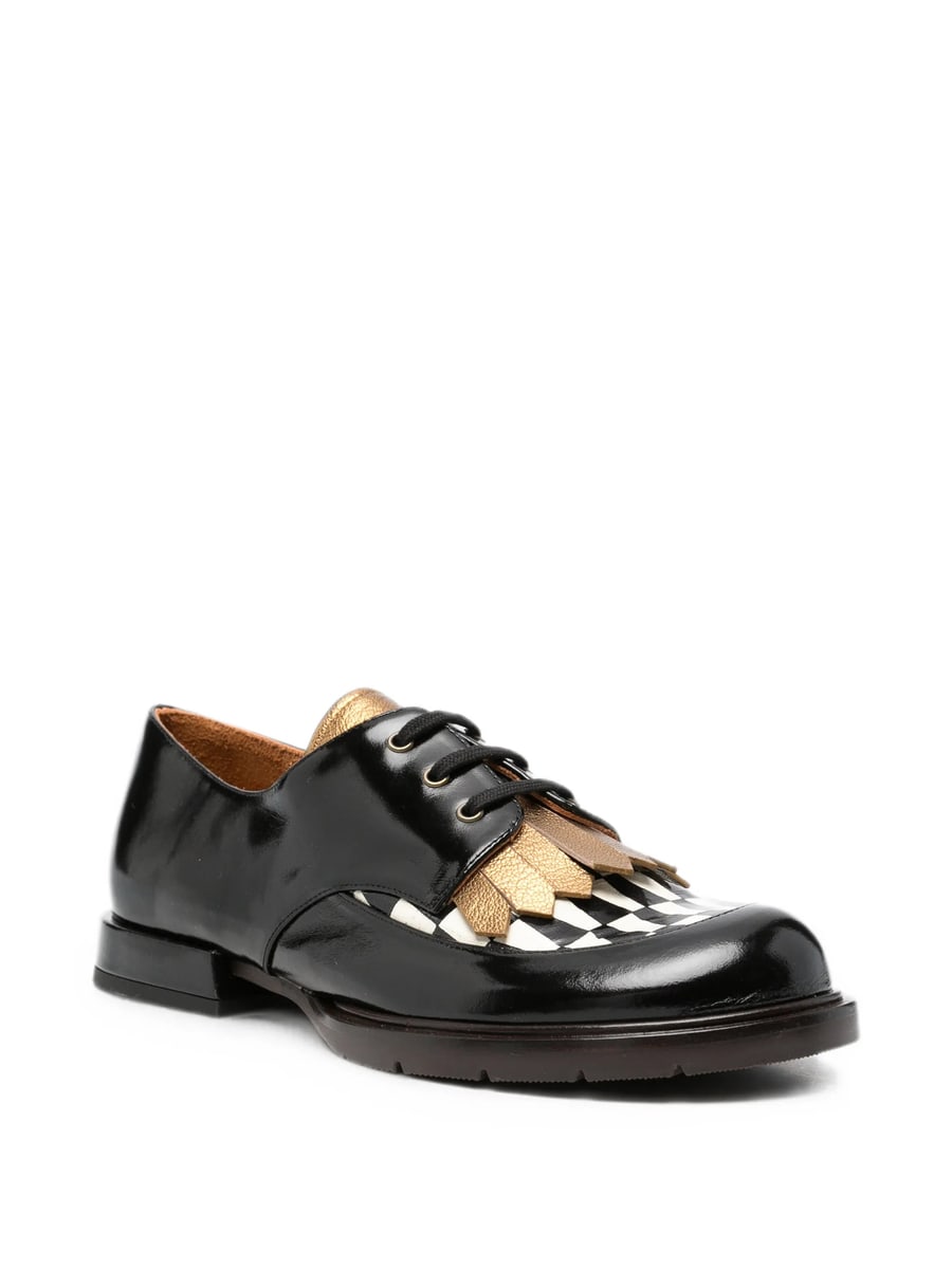 Chie Mihara Chie Mihara Jeripa Fringed Checkered Loafers, view 4