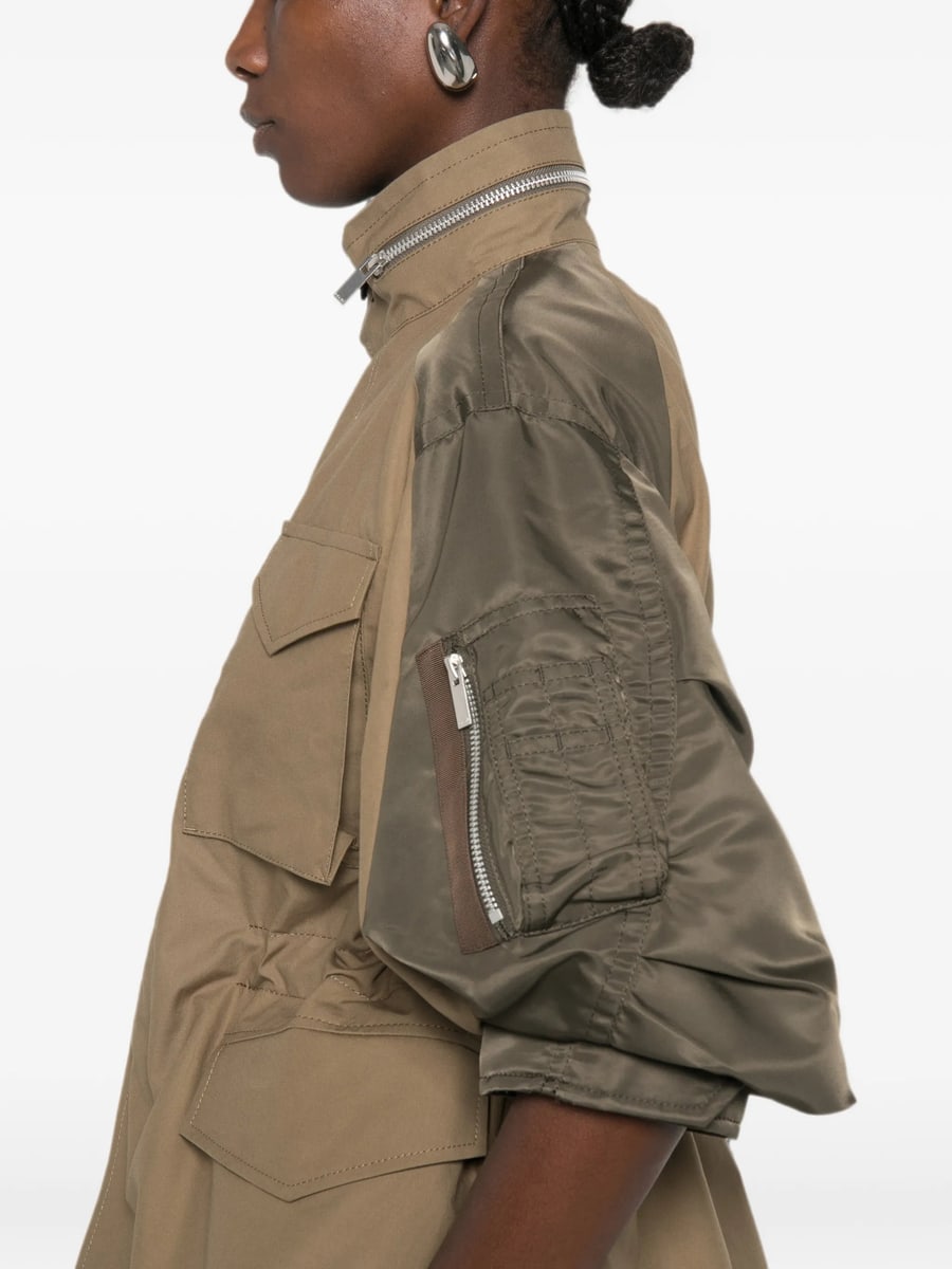 Sacai Sacai Panelled Drawstring-waist Jacket, view 3