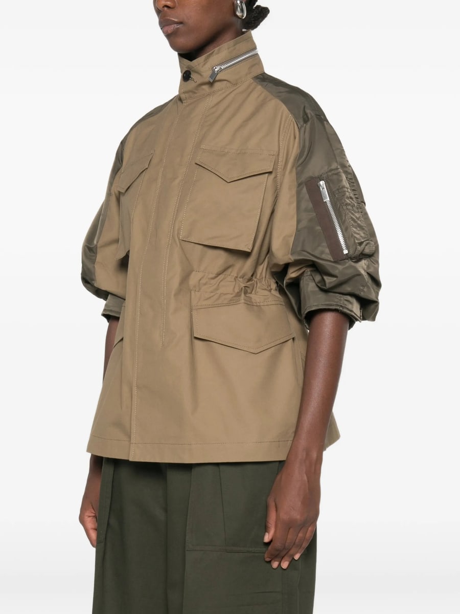 Sacai Sacai Panelled Drawstring-waist Jacket, view 4