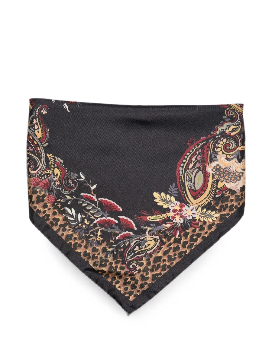 Etro Etro Paisley Leopard-print Scarf