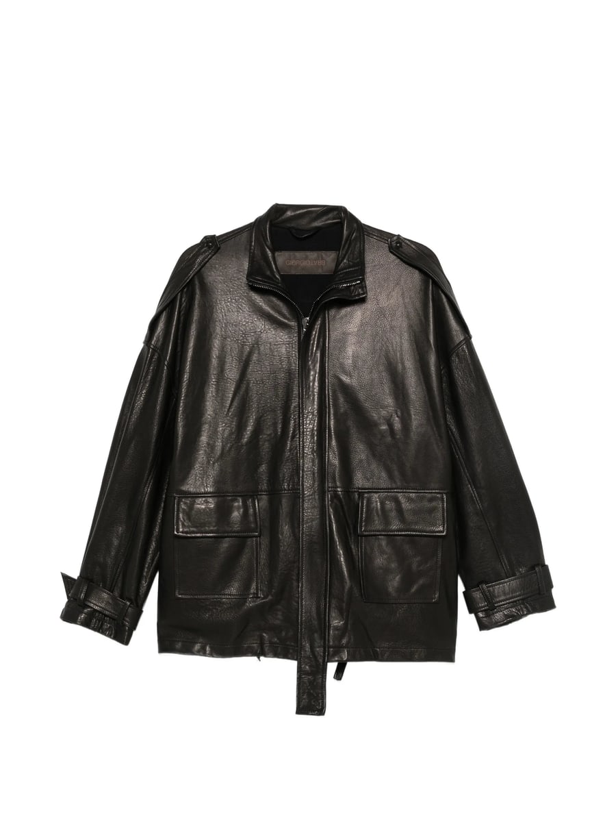 Giorgio Brato Giorgio Brato Leather Epaulette Jacket
