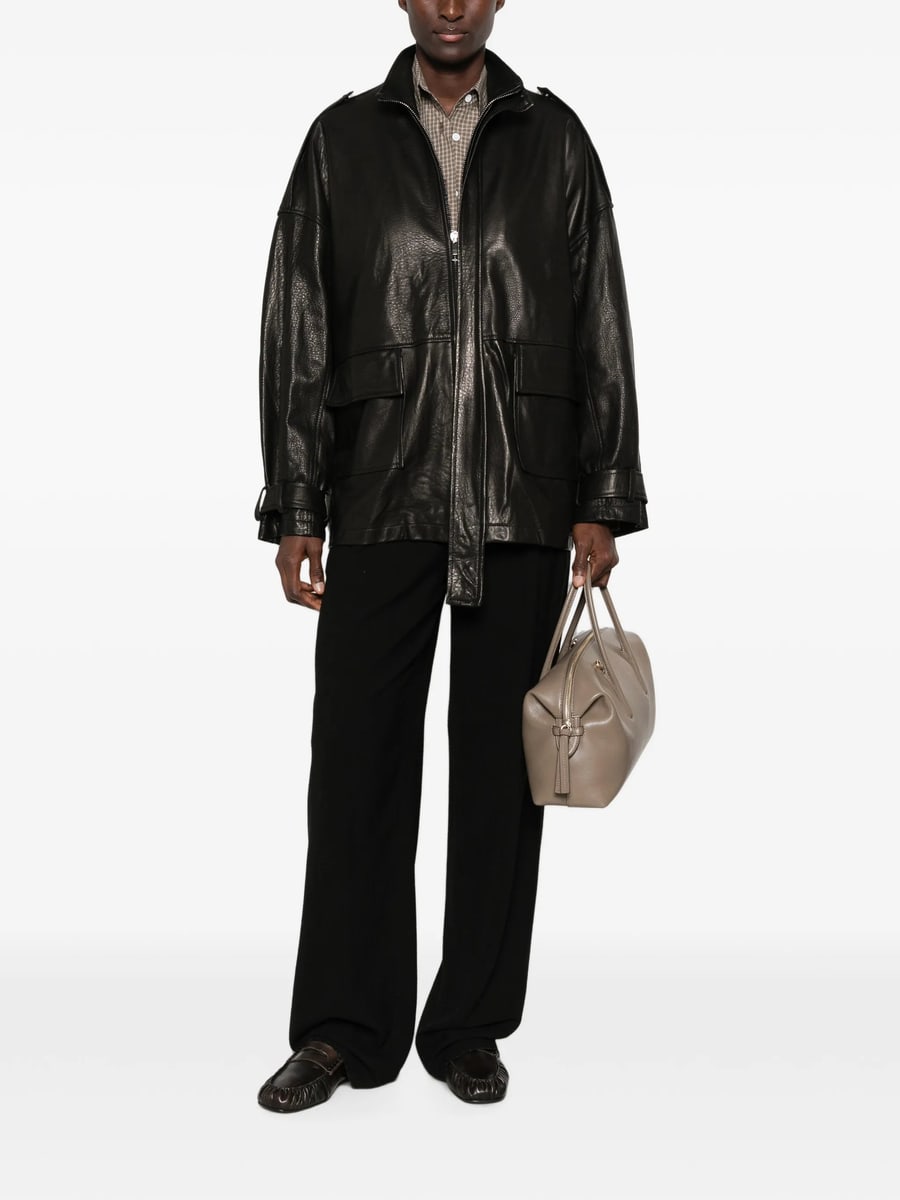 Giorgio Brato Giorgio Brato Leather Epaulette Jacket, view 5