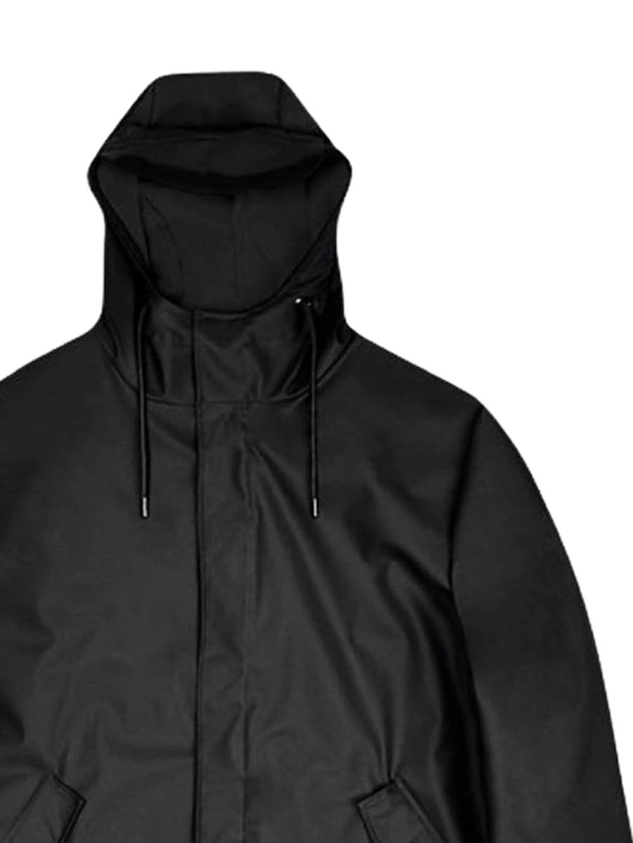 Rains Rains Fishtail-hem Drawstring-hood Parka, view 2