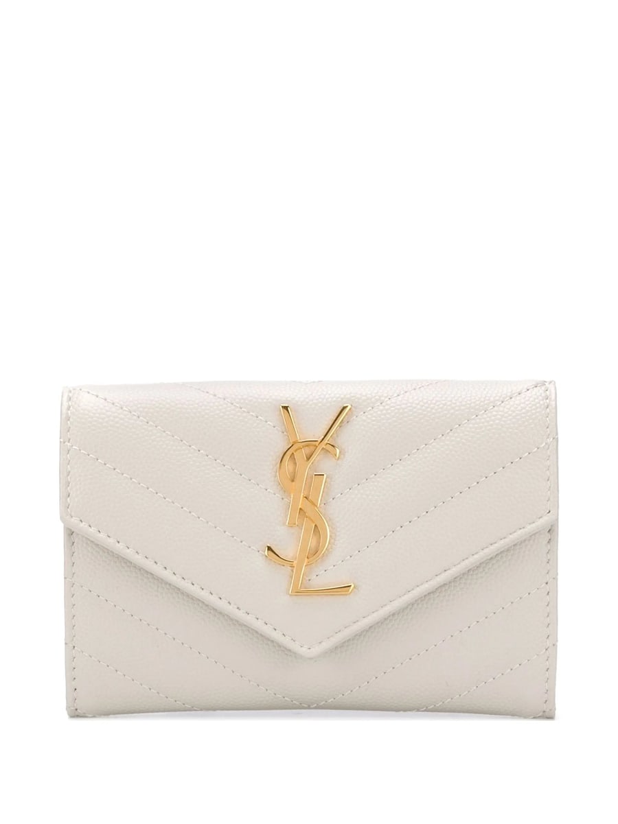 Saint Laurent Saint Laurent Small Chevron-quilted Leather Wallet