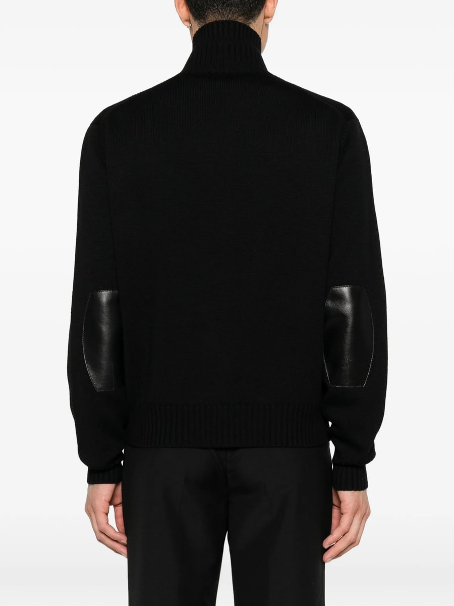 Tom Ford Tom Ford Leather-patch Zip-up Cardigan, view 2