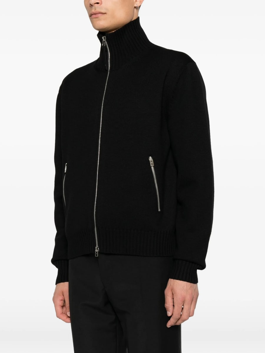 Tom Ford Tom Ford Leather-patch Zip-up Cardigan, view 3