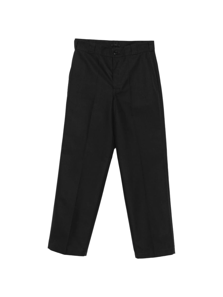 Prada Prada Pressed-crease Logo-plaque Trousers