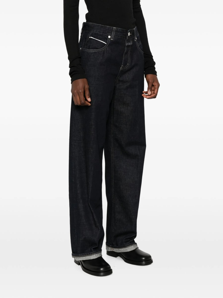 Closed Closed Nikka Logo-patch Wide-leg Jeans, view 3