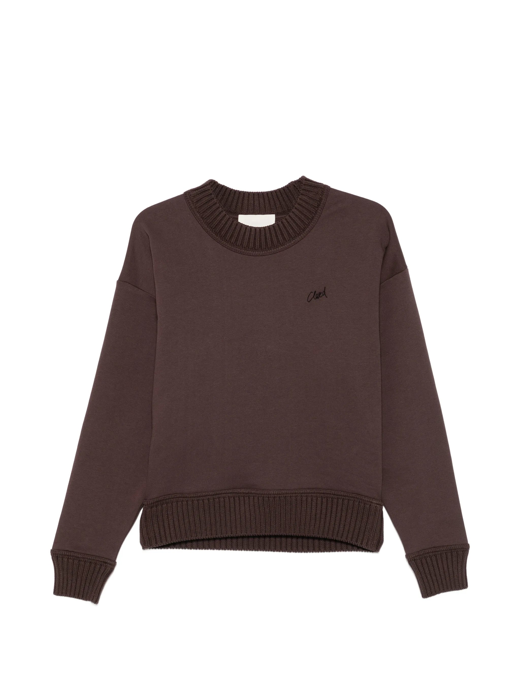 Closed Closed Ribbed-trim Logo-embroidered Sweatshirt