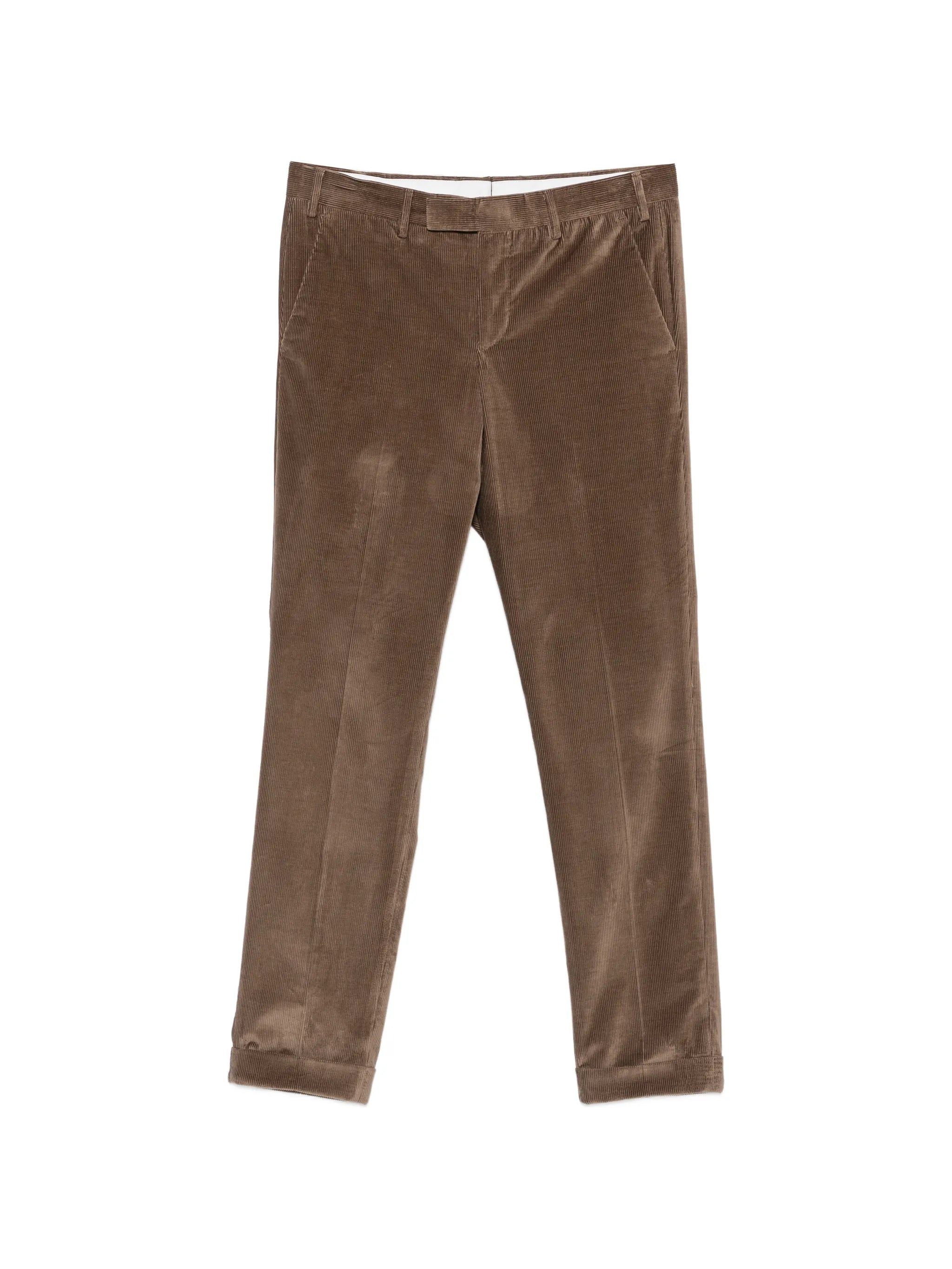 PT Torino Pt Torino Corduroy-texture Turned-up Trousers