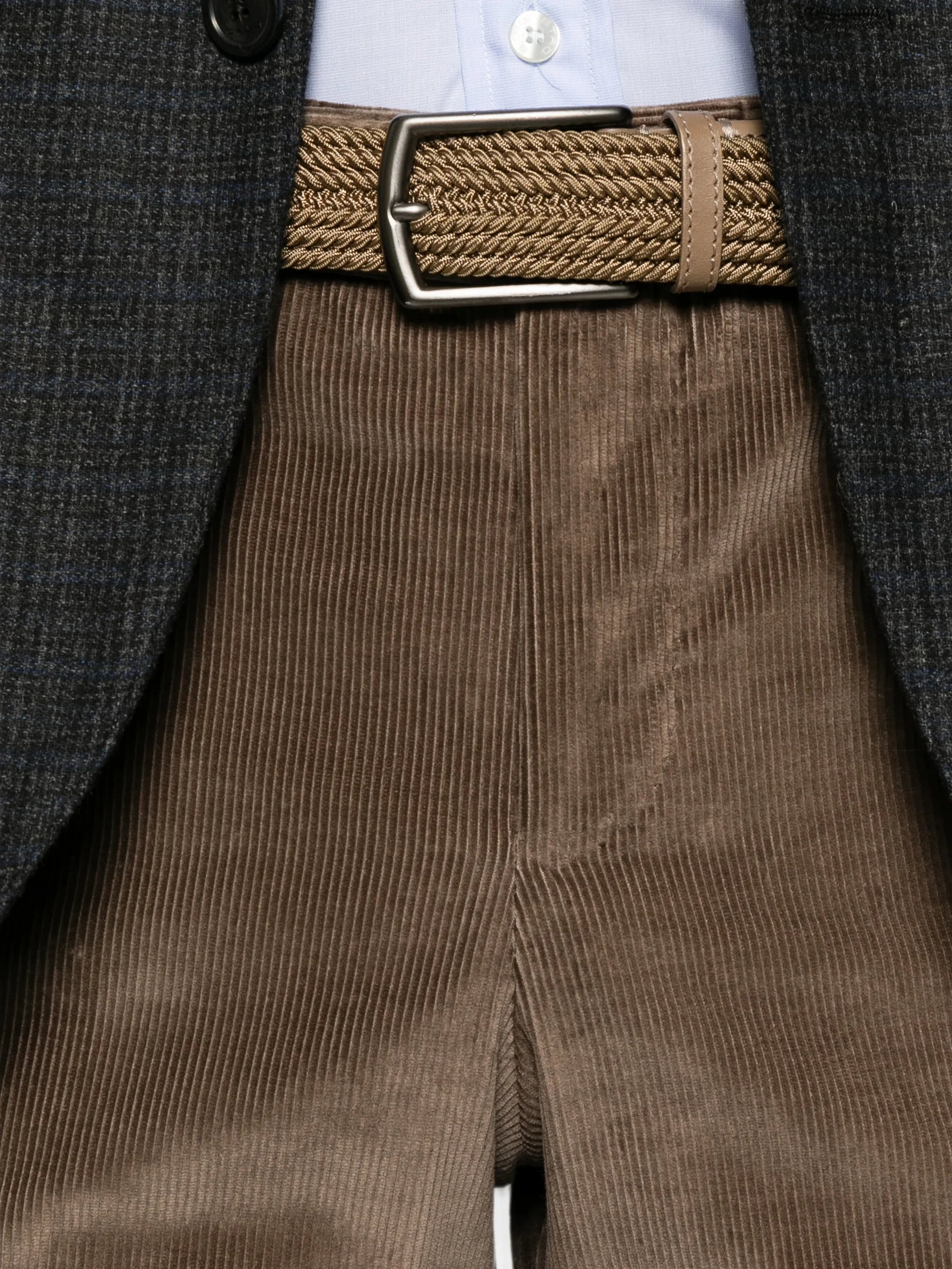 PT Torino Pt Torino Corduroy-texture Turned-up Trousers, view 2