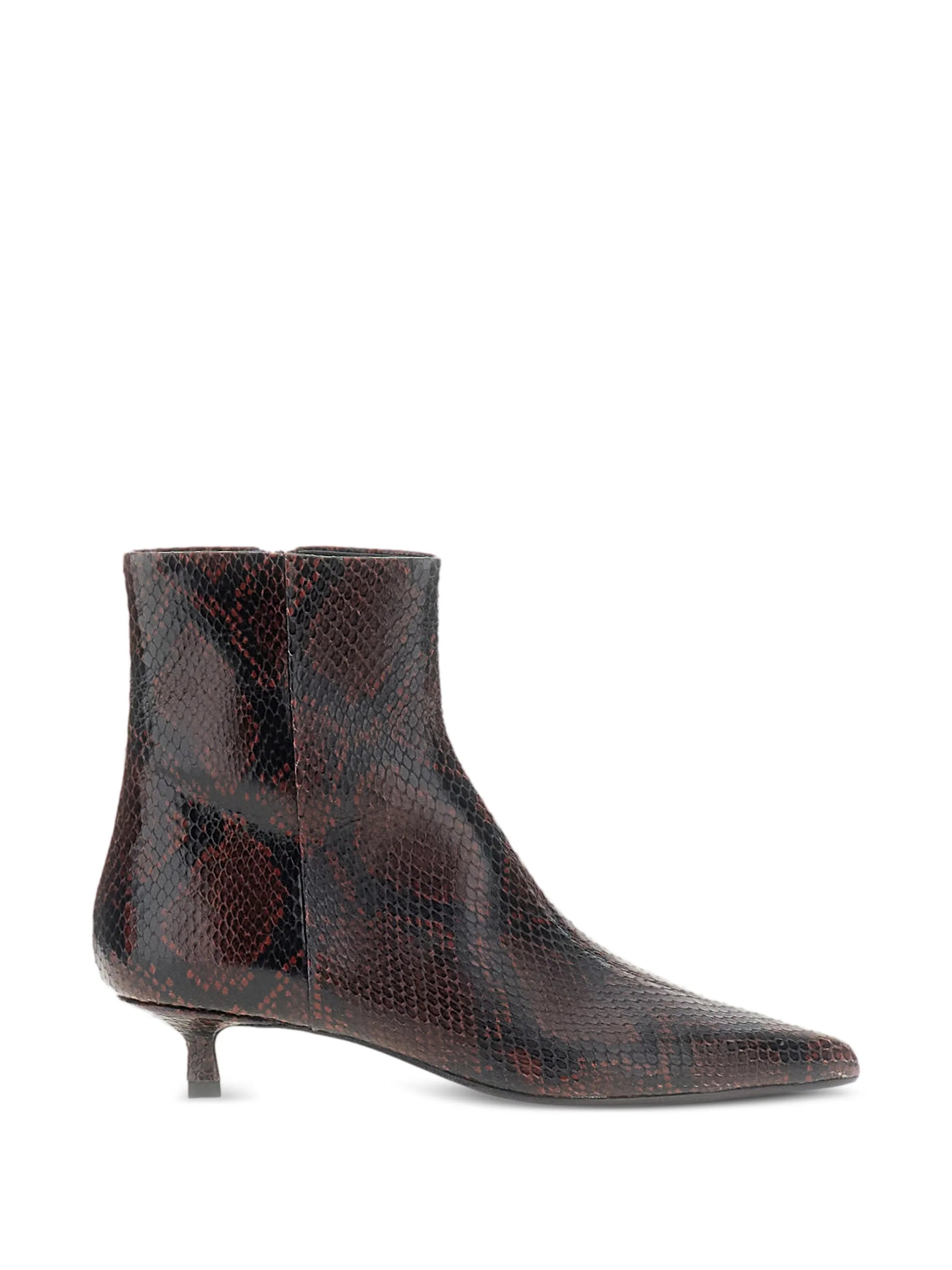 Aeyde Aeyde Snakeskin-effect Pointed-toe Ankle Boots