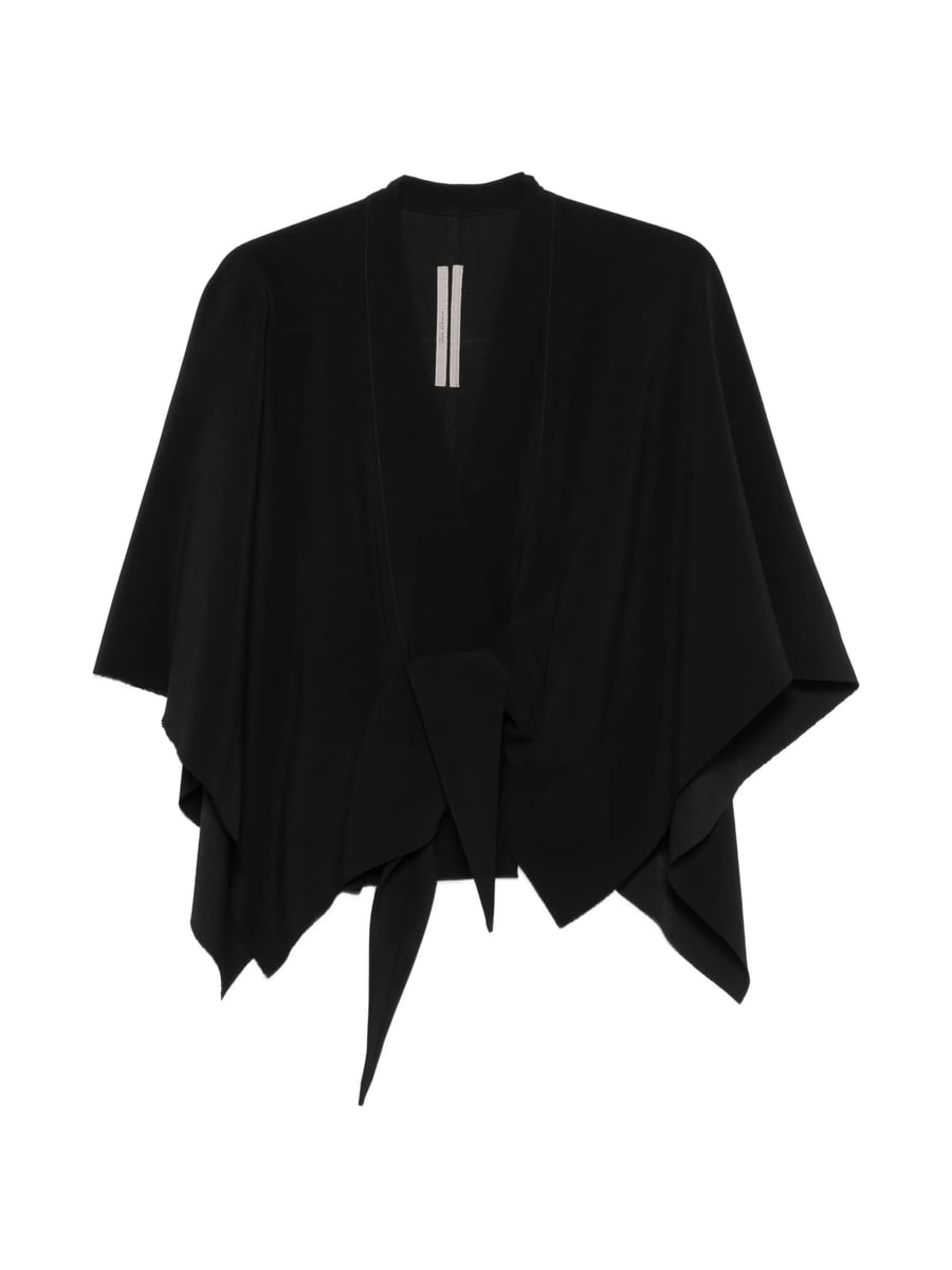 Rick Owens Rick Owens Knotted-waist V-neck Blouse