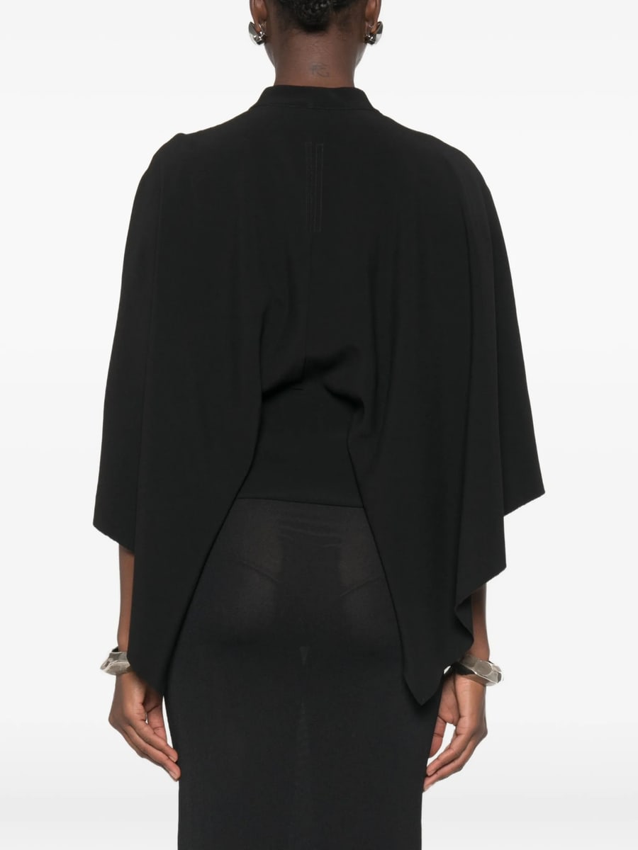 Rick Owens Rick Owens Knotted-waist V-neck Blouse, view 2