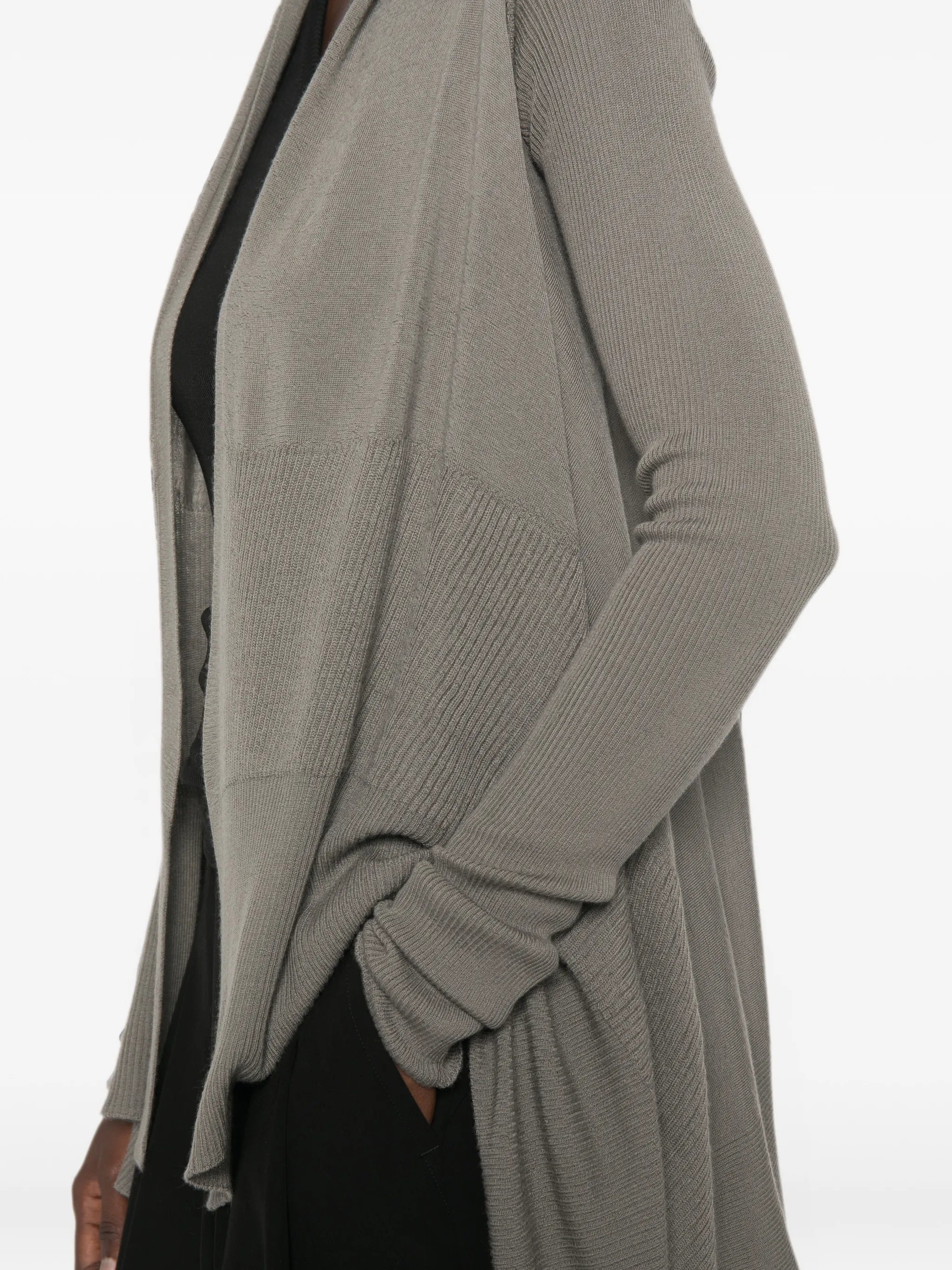 Rick Owens Rick Owens Long-sleeve Asymmetric Cardigan, view 2