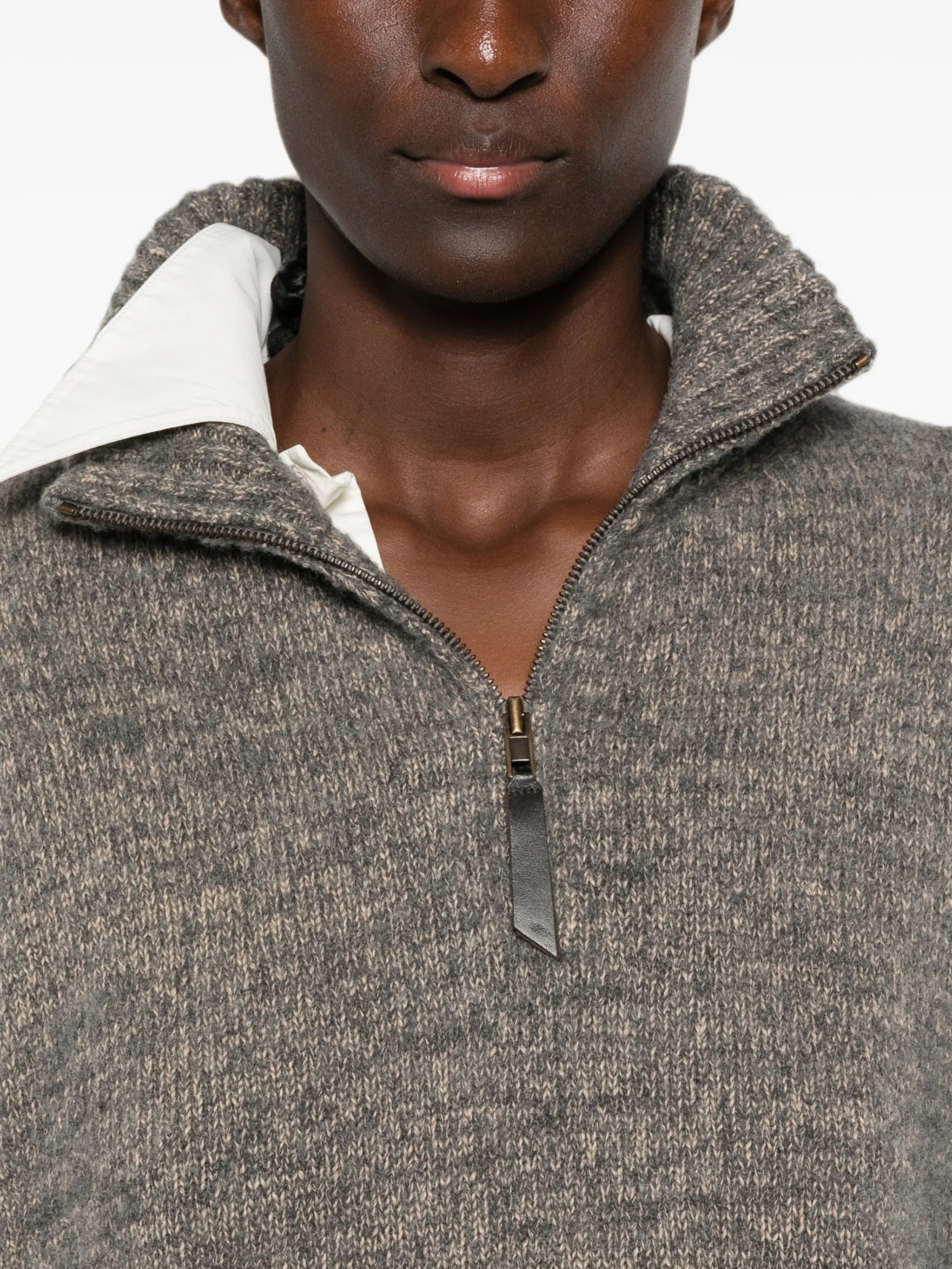 Maison Margiela Maison Margiela Quarter-zip Knitted Sweater, view 2