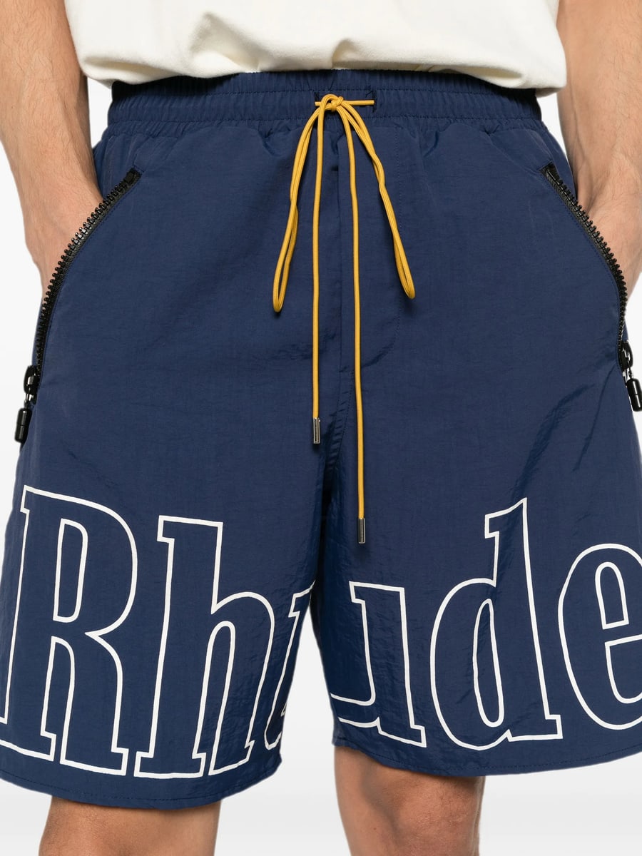Rhude Rhude Logo-print Drawstring Shorts, view 5