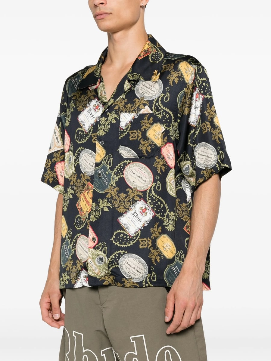 Rhude Rhude Graphic-print Short-sleeve Shirt, view 3