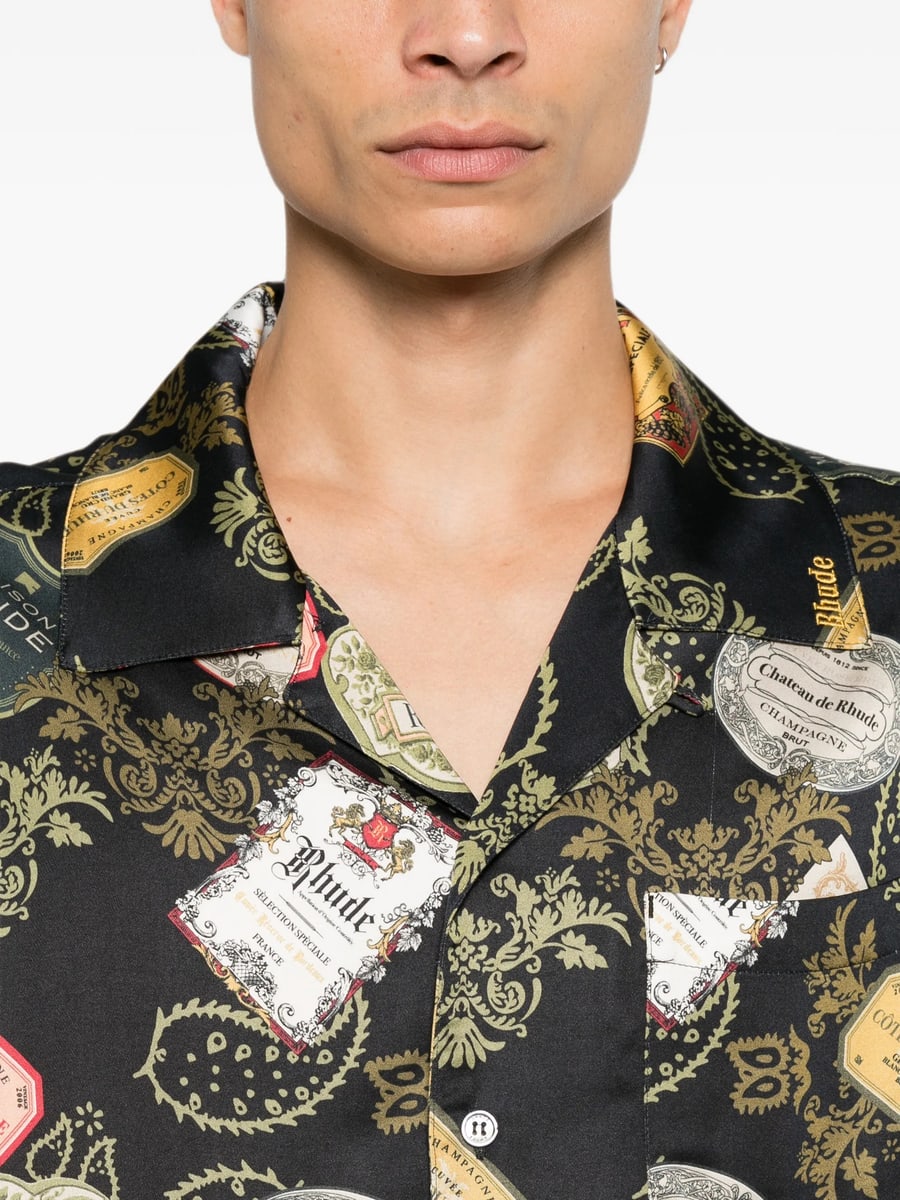 Rhude Rhude Graphic-print Short-sleeve Shirt, view 4