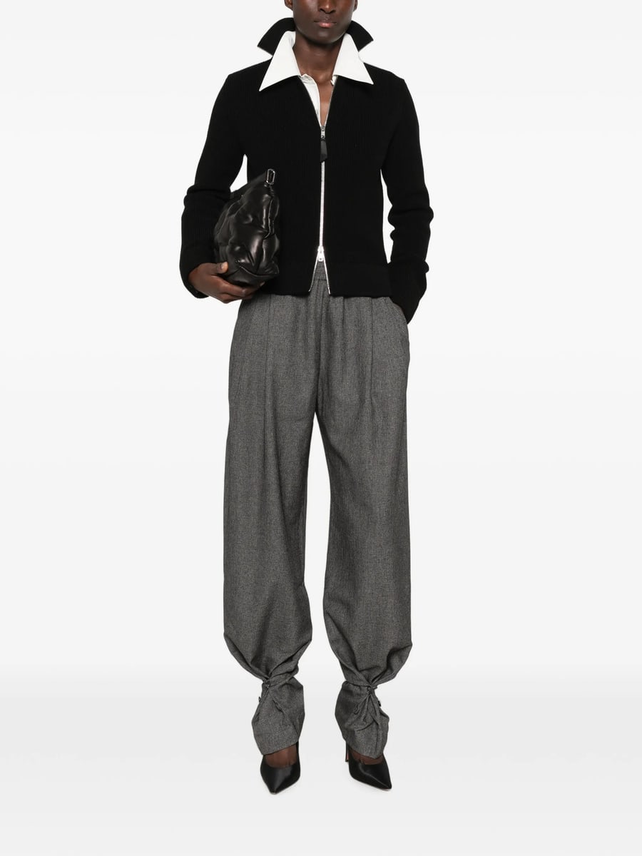 Maison Margiela Maison Margiela Ribbed-knit Zip-up Jacket, view 3