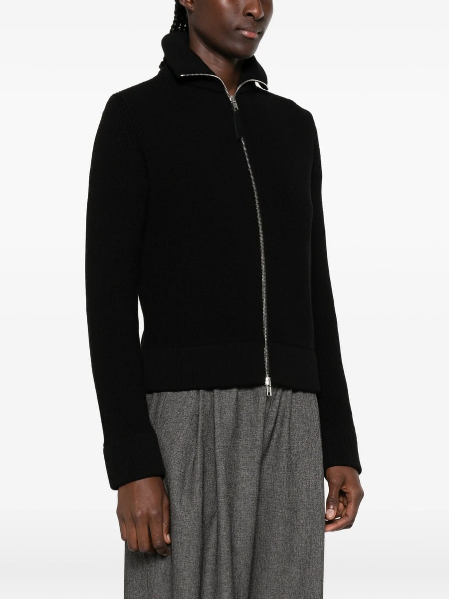 Maison Margiela Maison Margiela Ribbed-knit Zip-up Jacket, view 4