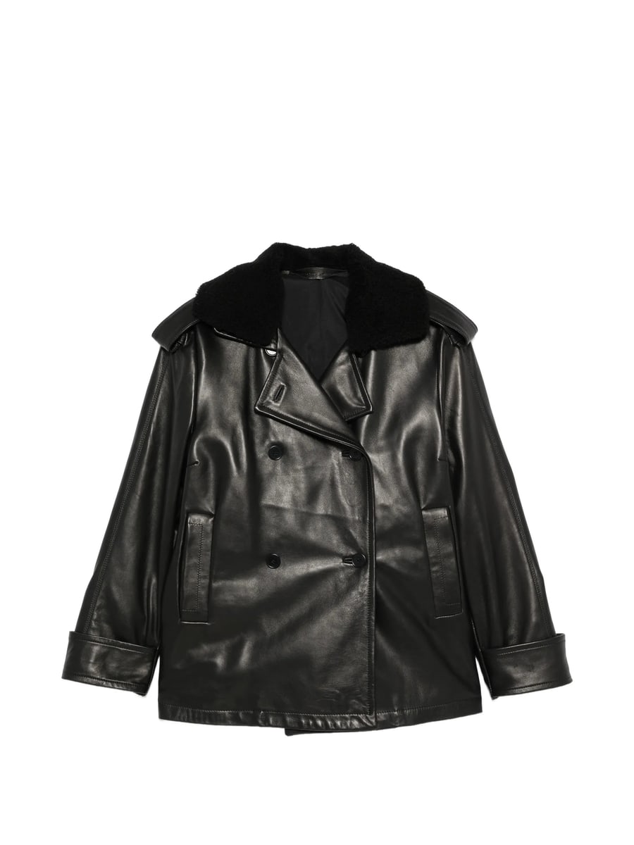 Santoro Santoro Shearling-collar Double-breasted Jacket