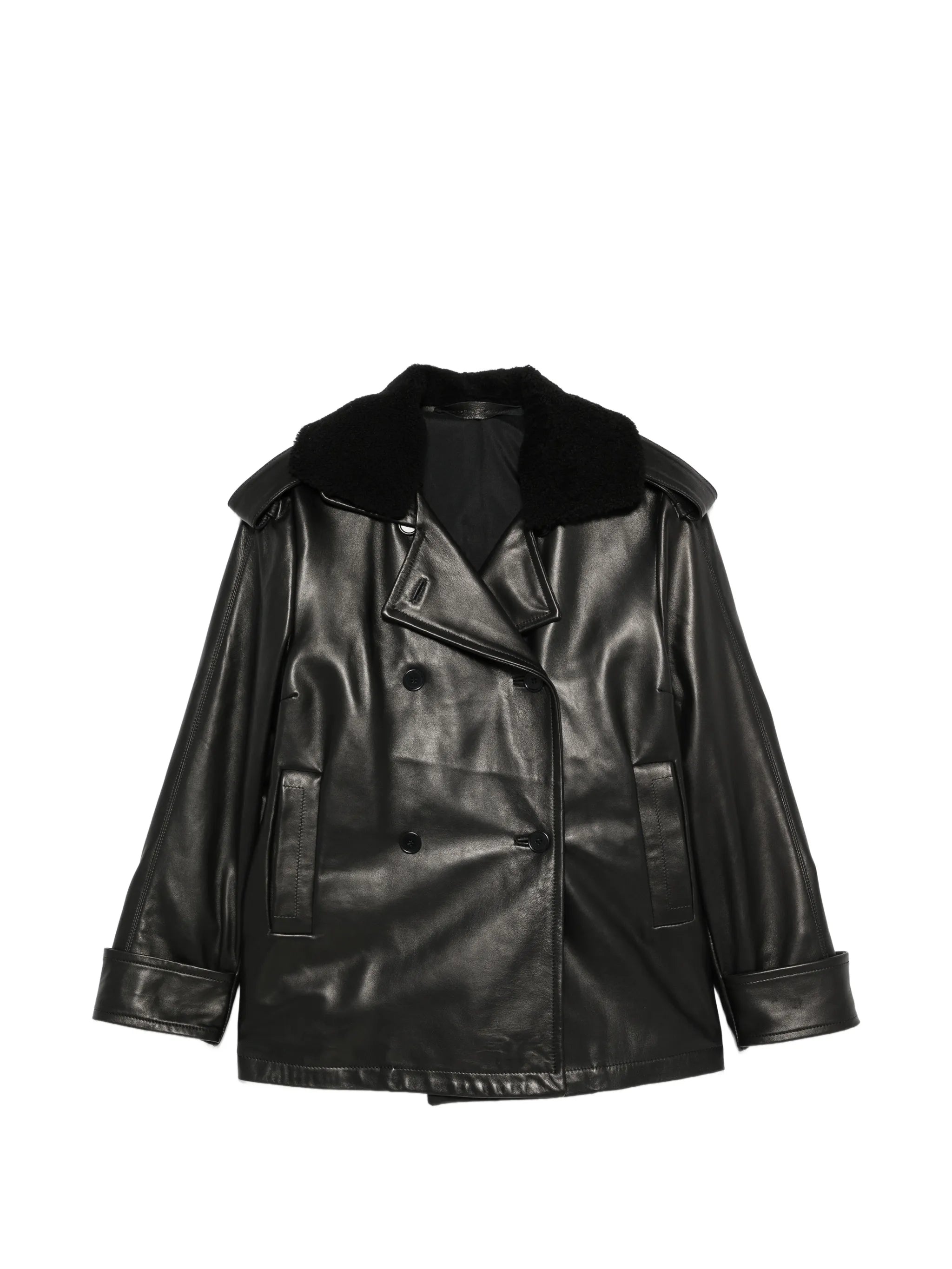 Santoro Santoro Shearling-collar Double-breasted Jacket