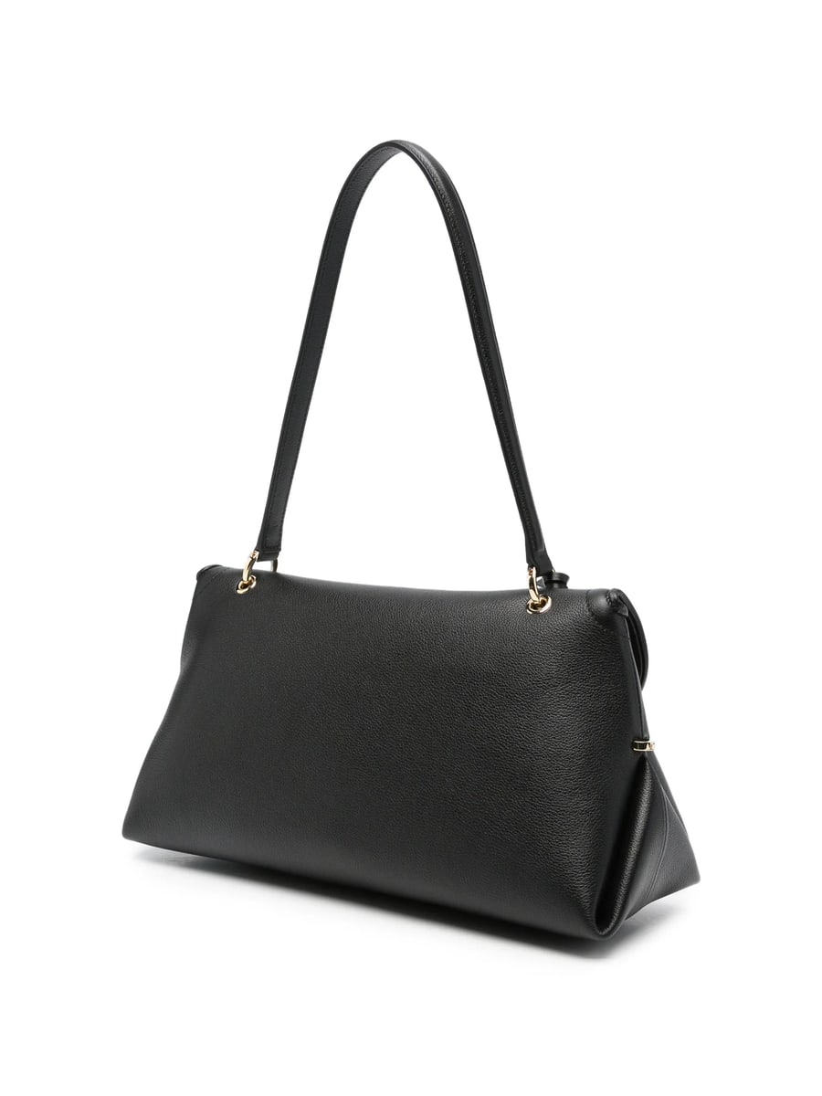 Ferragamo Ferragamo Gancini Pebbled-leather Shoulder Bag, view 5