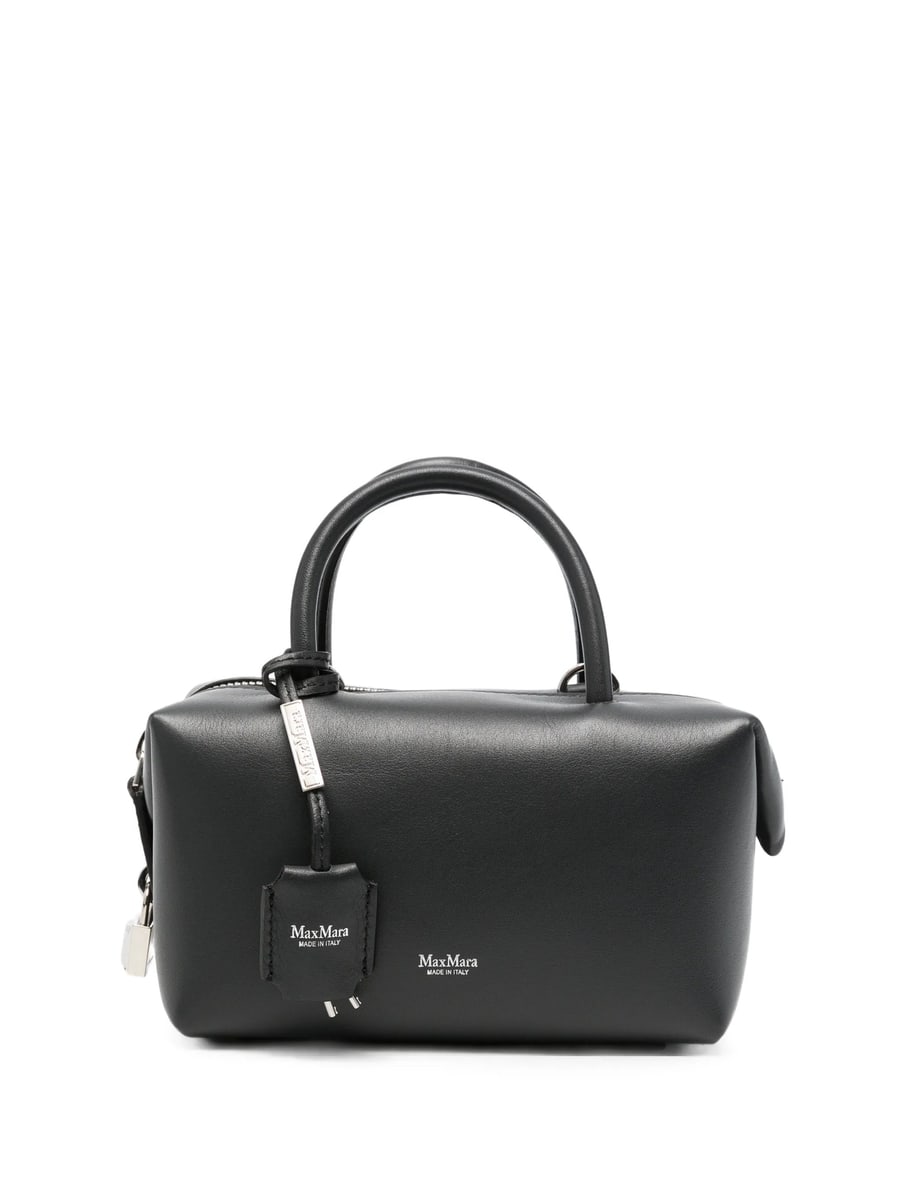 Max Mara Max Mara Holdalls Logo-print Leather Mini Bag